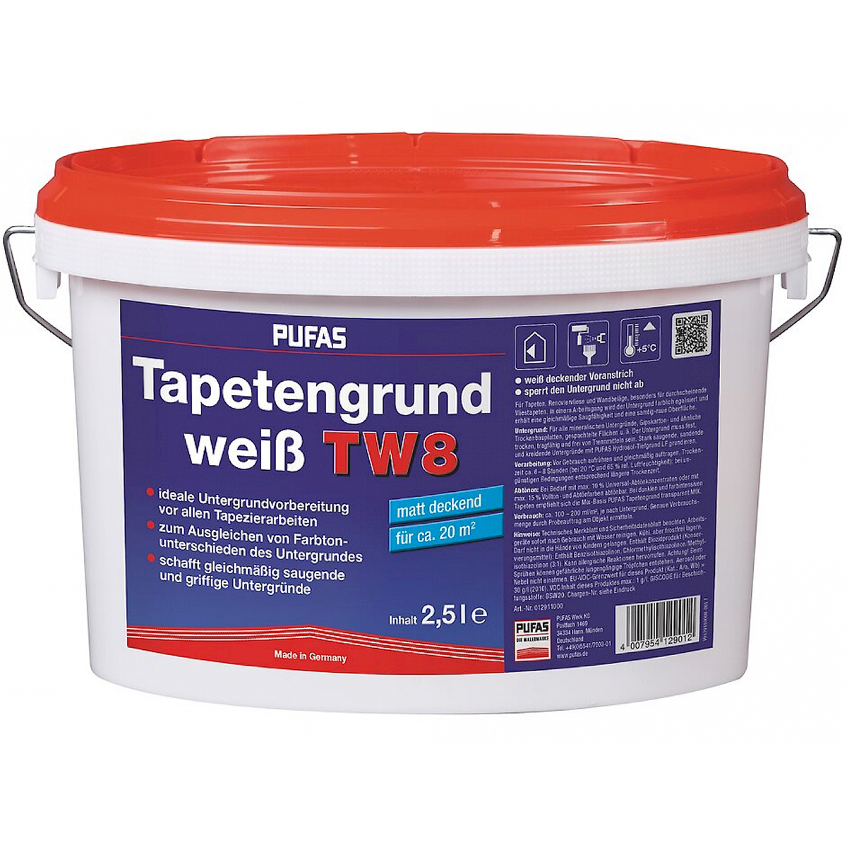 Грунд за тапети бял 2.5 л. – PUFAS 