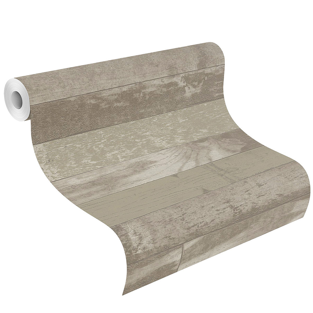 Тапет Тухли & Дърво хоризонтални дъски таупе 