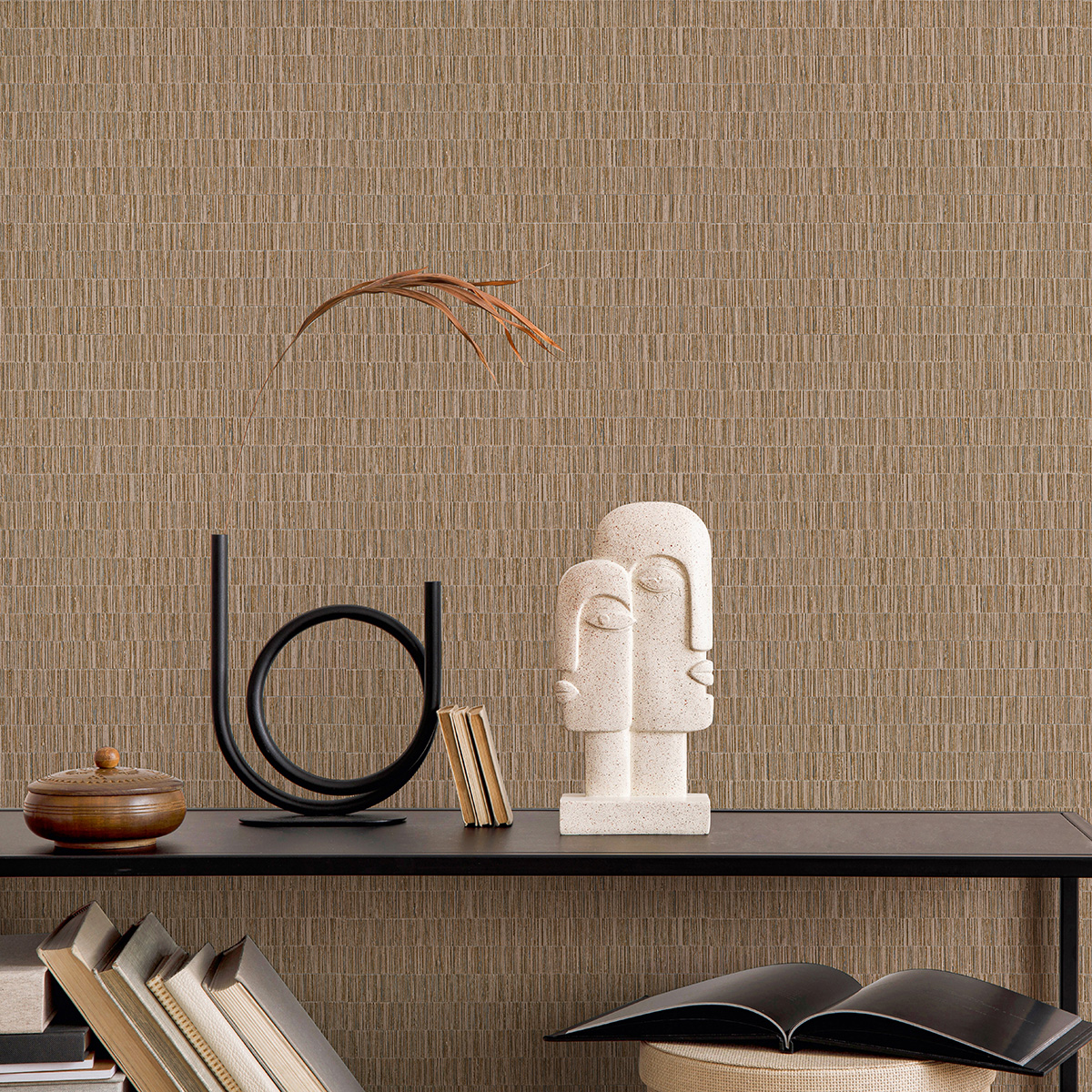 Тапет Timber рогозка червенокафяво 