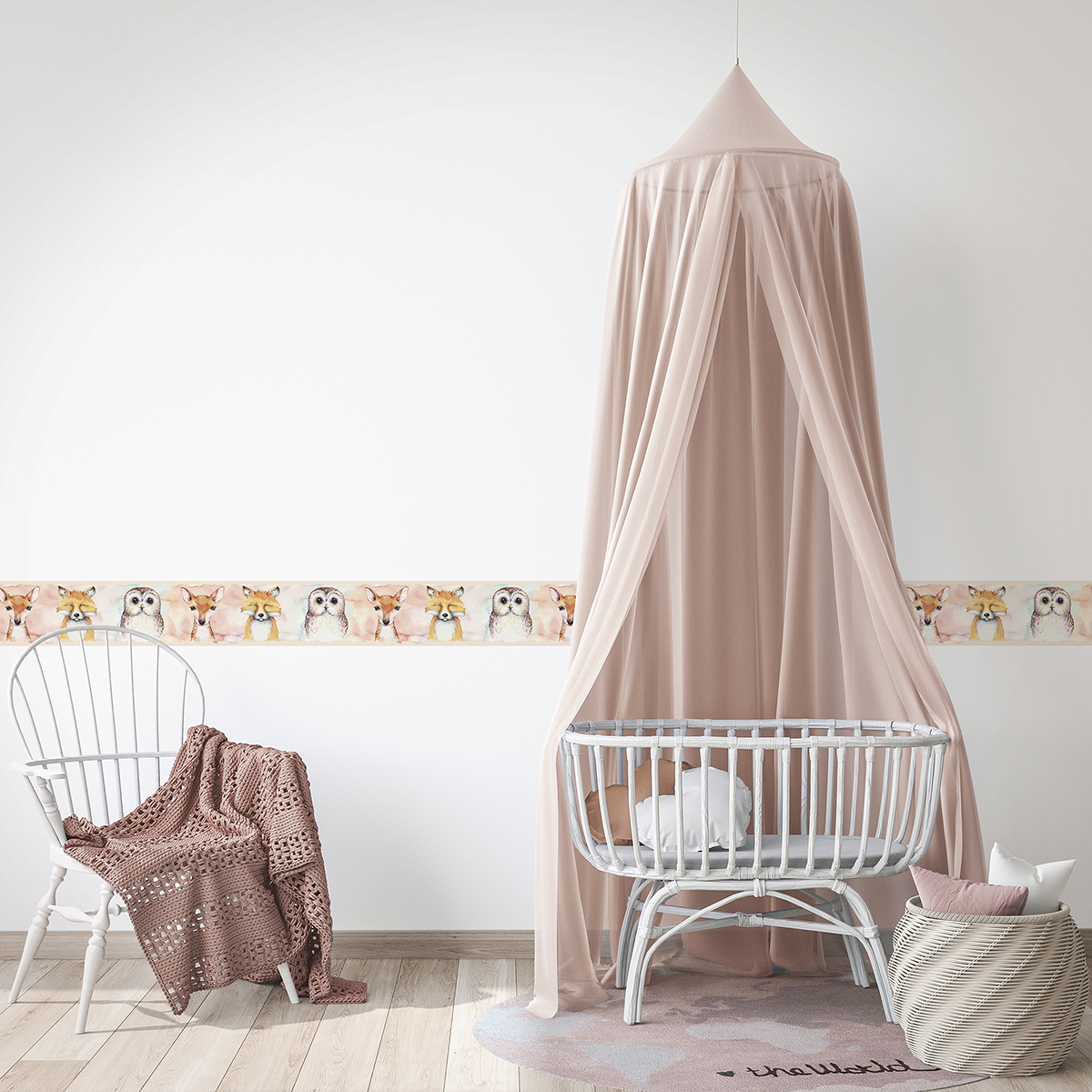 Фриз Kids’Walls Бежов-Розов-Оранжев 0.18х5м 