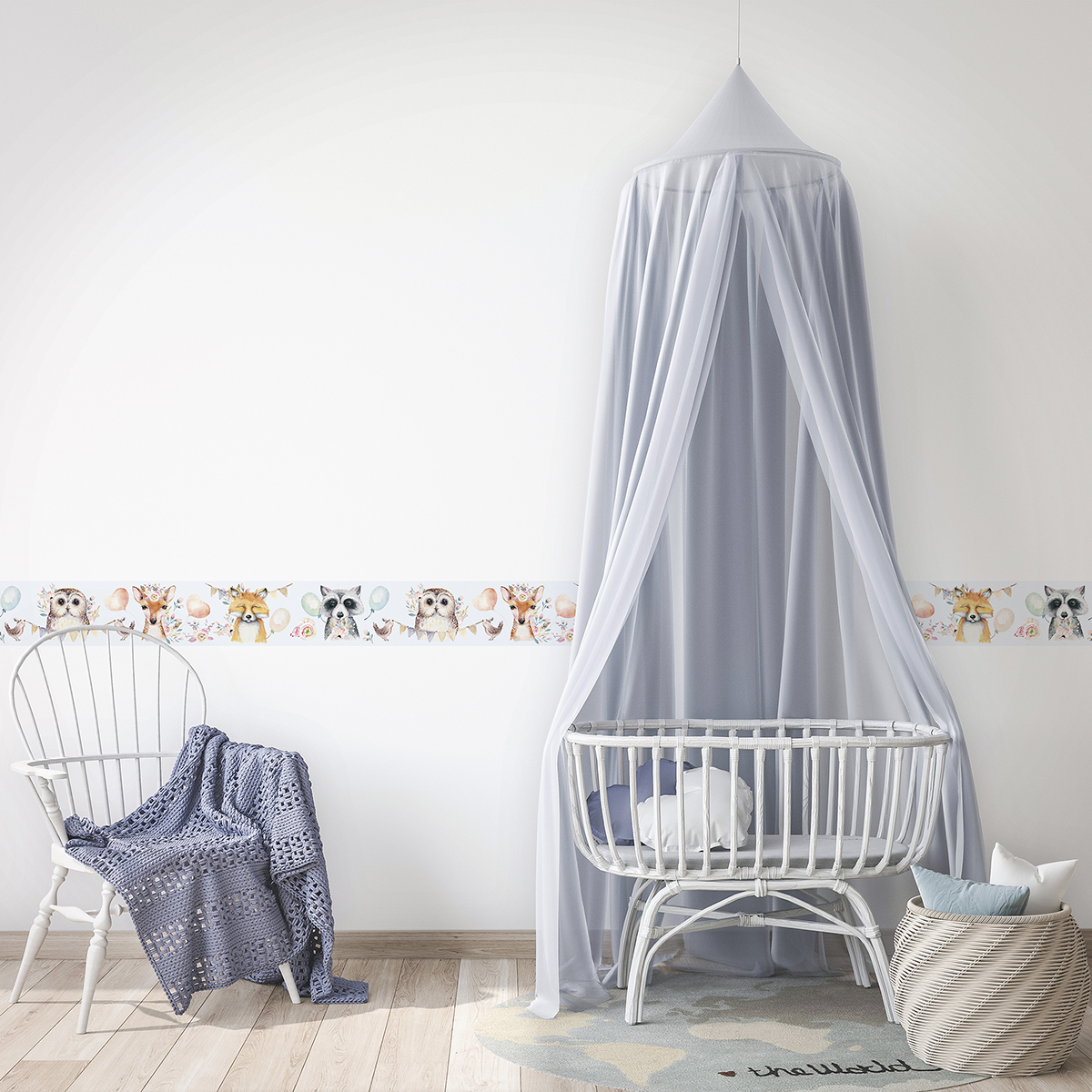Фриз Kids’Walls Син-Бежов-Оранжев 0.18х5м 