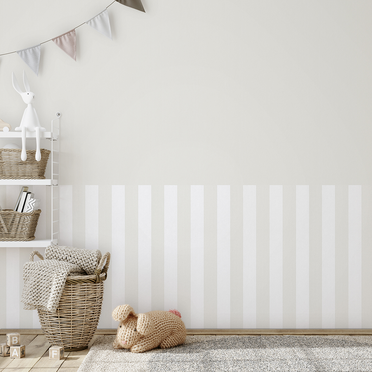 Тапет Kids’Walls Бял-Сив 