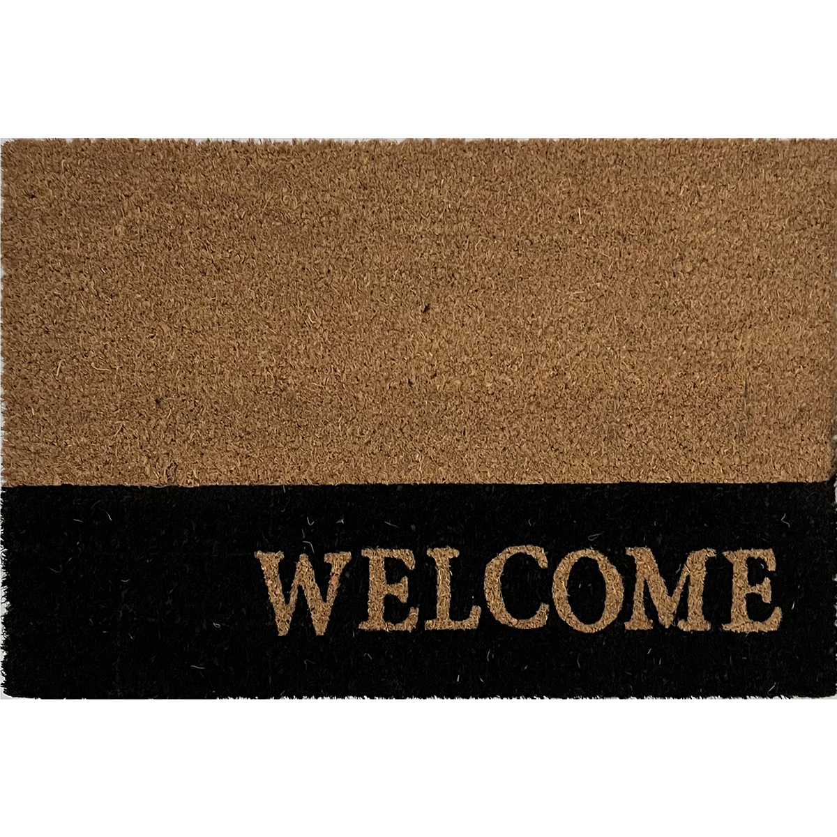 Кокосова изтривалка Welcome в кафяво и черно – Руко Принт 